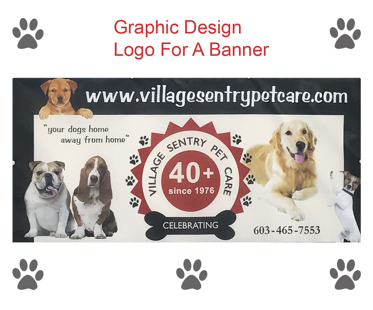 logo for a banner village sentry pet care